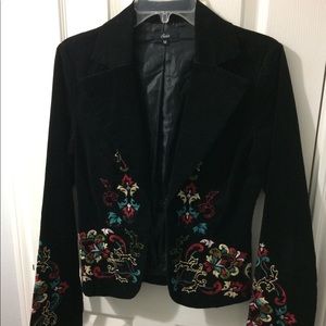 Selé Velvet embroider Black jacket